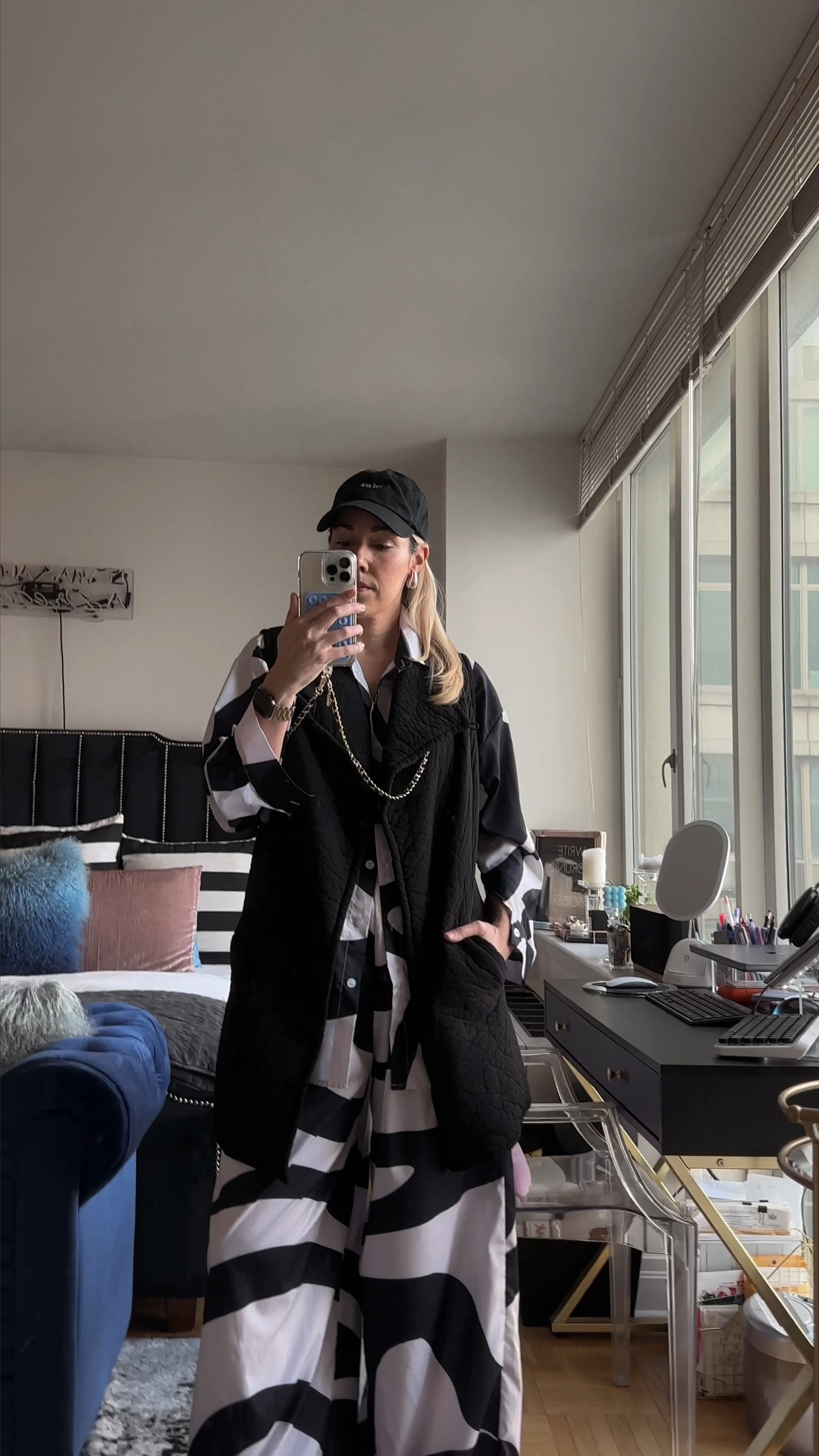 Love this wavy pattern two piece button down set! It’s perfect for travel or brunch.

Pair it with this “SPF ERA” dad hat for a fun punch of skincare humor. They make a perfect gift for the skincare lover in your life! It comes in beige and black.

Chanel inspired phone chain

#LTKstyletip #LTKfindsunder50 #LTKGiftGuide