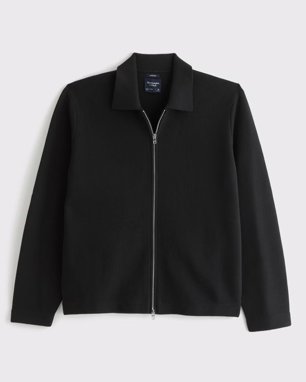 Zip Sweater Shirt Jacket | Abercrombie & Fitch (UK)
