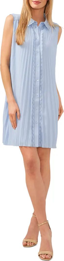 CeCe Scalloped Pleated Shirtdress | Nordstrom | Nordstrom