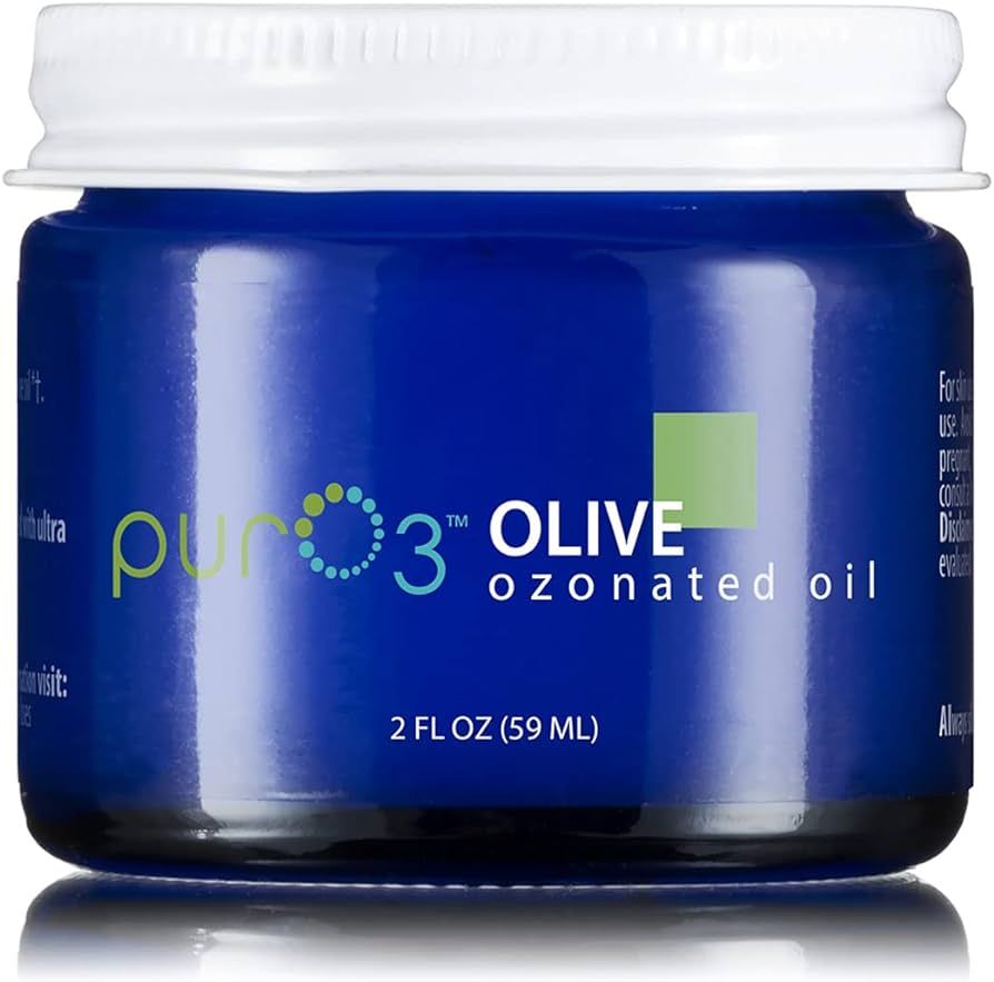 PurO3 Ozonated Olive Oil - Fully Ozonated - Glass Jars 2 Oz | Amazon (US)