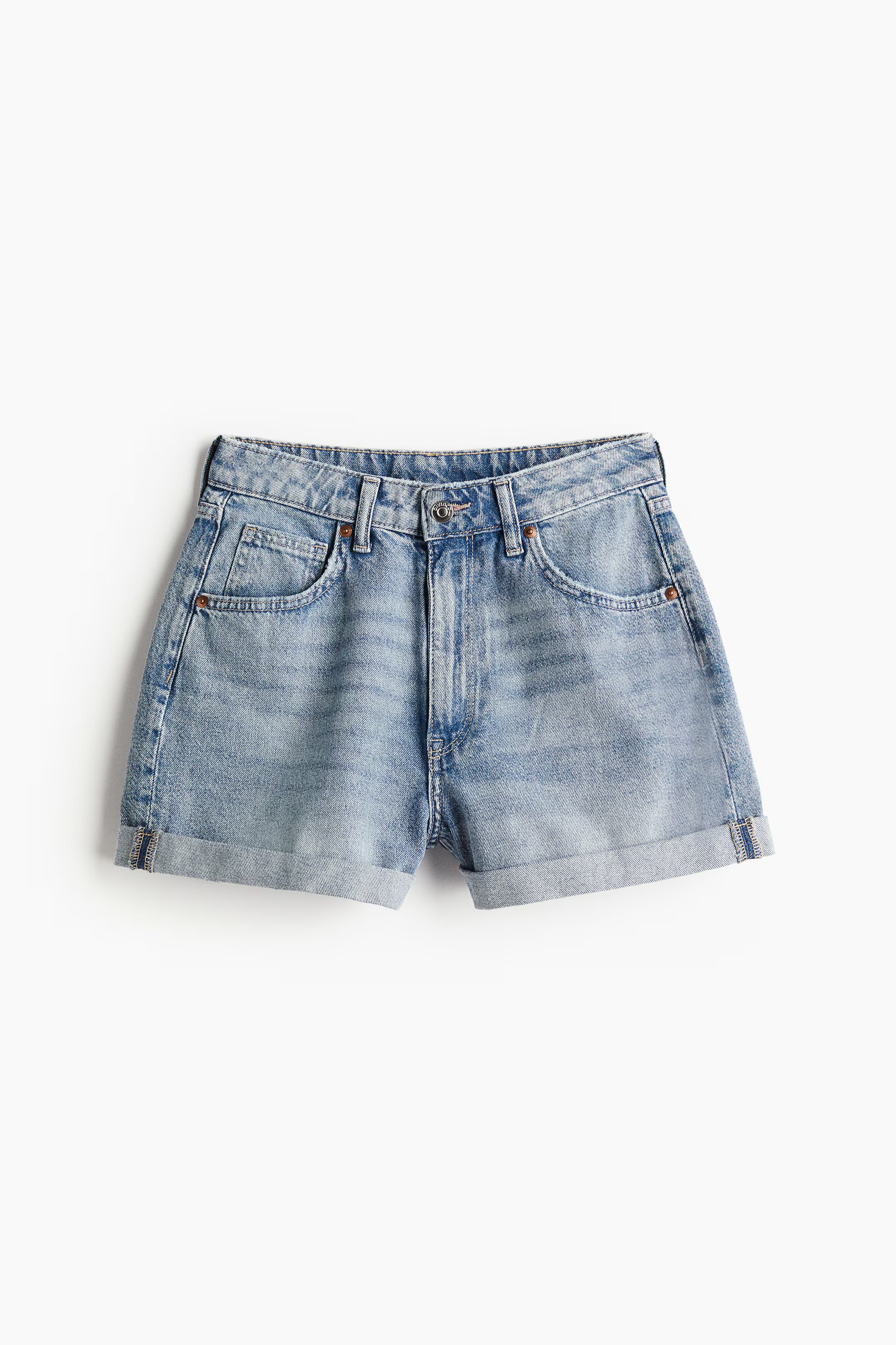 High-waisted denim shorts | H&M (UK, MY, IN, SG, PH, TW, HK)