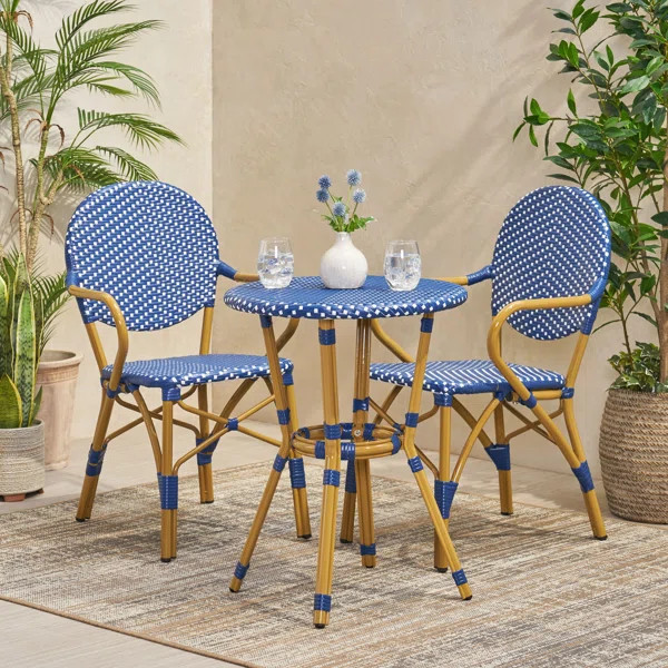 Ollegard Round 2 - Person 21.75'' Long Bistro Set | Wayfair North America
