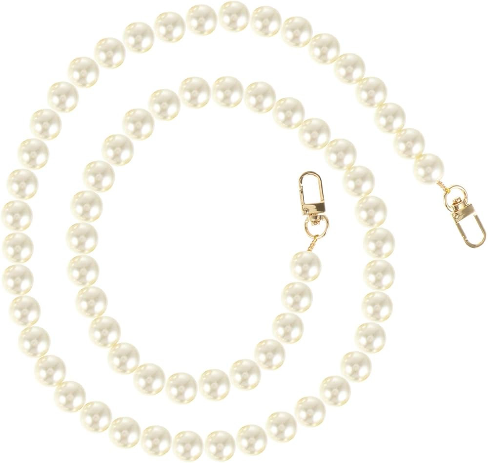 VALICLUD Pearl Handbag Chain Pearl Bead Shoulder Strap Crossbody Bag Chain Strap Replacement Hand... | Amazon (US)