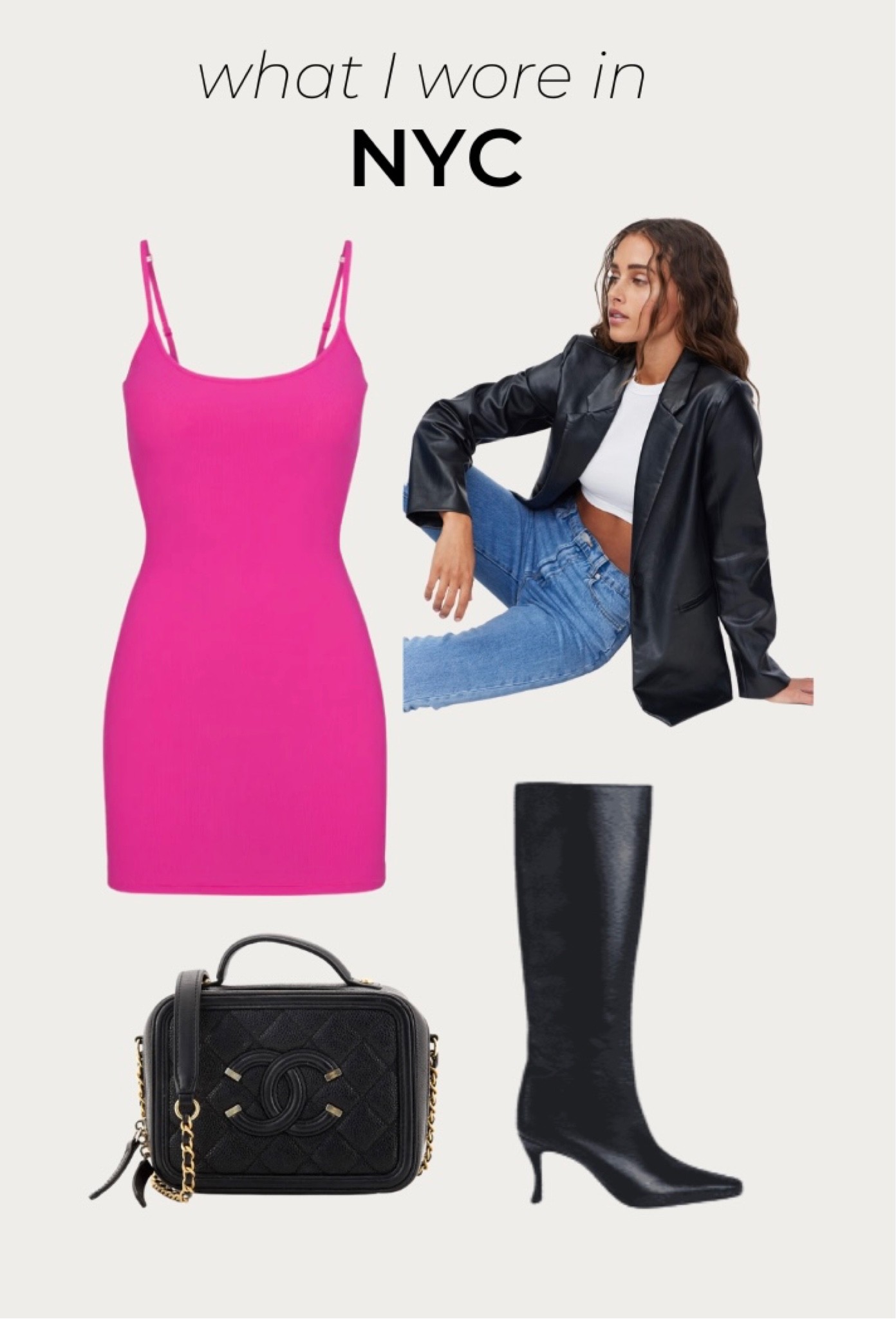 skims pink fits everybody mini dress, flas sons faux leather jacket, by far boots and Chanel bag #ltkbag #bagcrush #byfar

#LTKshoecrush #LTKunder100 #LTKtravel