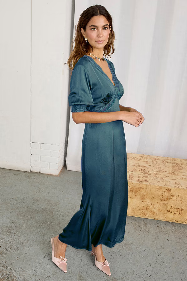 Teal Lace May Dress | Never Fully Dressed (UK & IE)