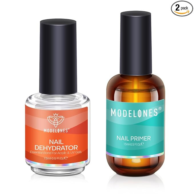 modelones Nail Dehydrator and Primer, Acid Free Prep Kit for Base Coat | Natural Hema-Free dehydr... | Amazon (US)
