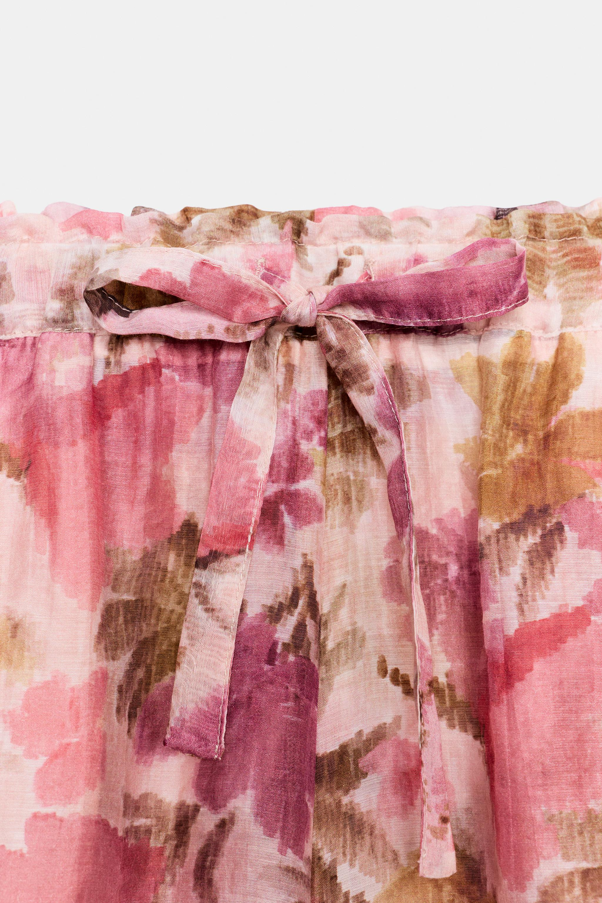 FLORAL LACE PRINT SHORTS | Zara UK