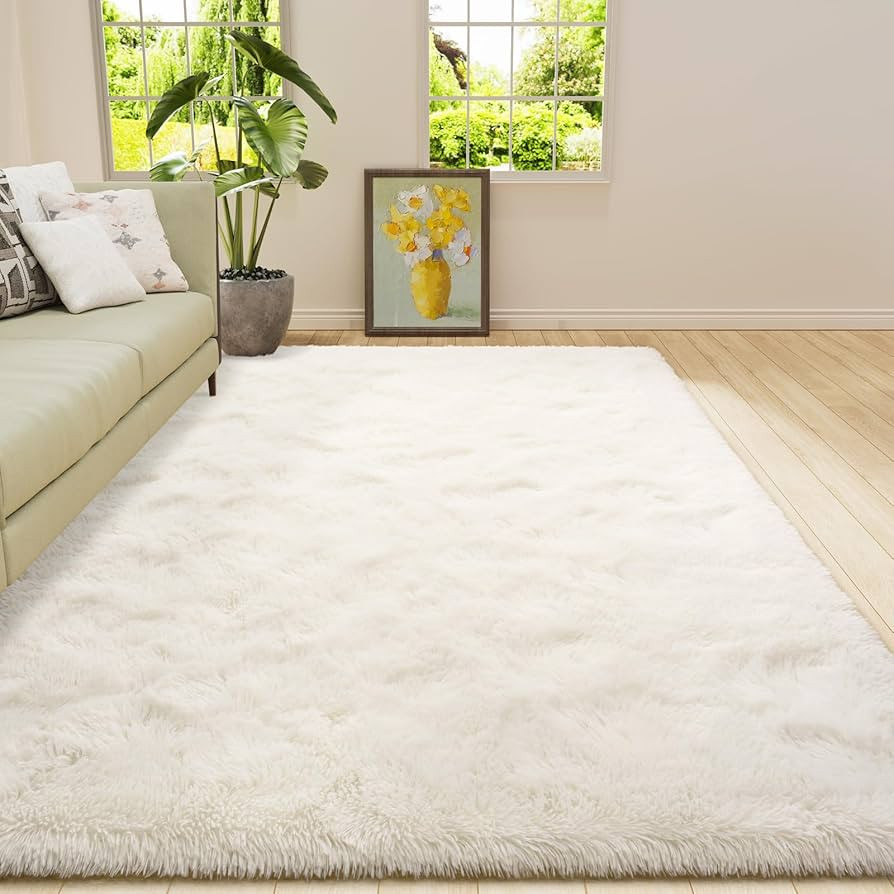 Amearea Premium Soft Fluffy Rug Modern Shag Carpet, 5' x 7', Fuzzy Plush Rugs for Living Room Bed... | Amazon (US)