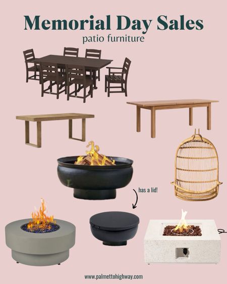Memorial Day sales on patio furniture! Firepit tables 
Firepits
Outdoor patio table
Outdoor dining table
Hanging chair


#LTKHome