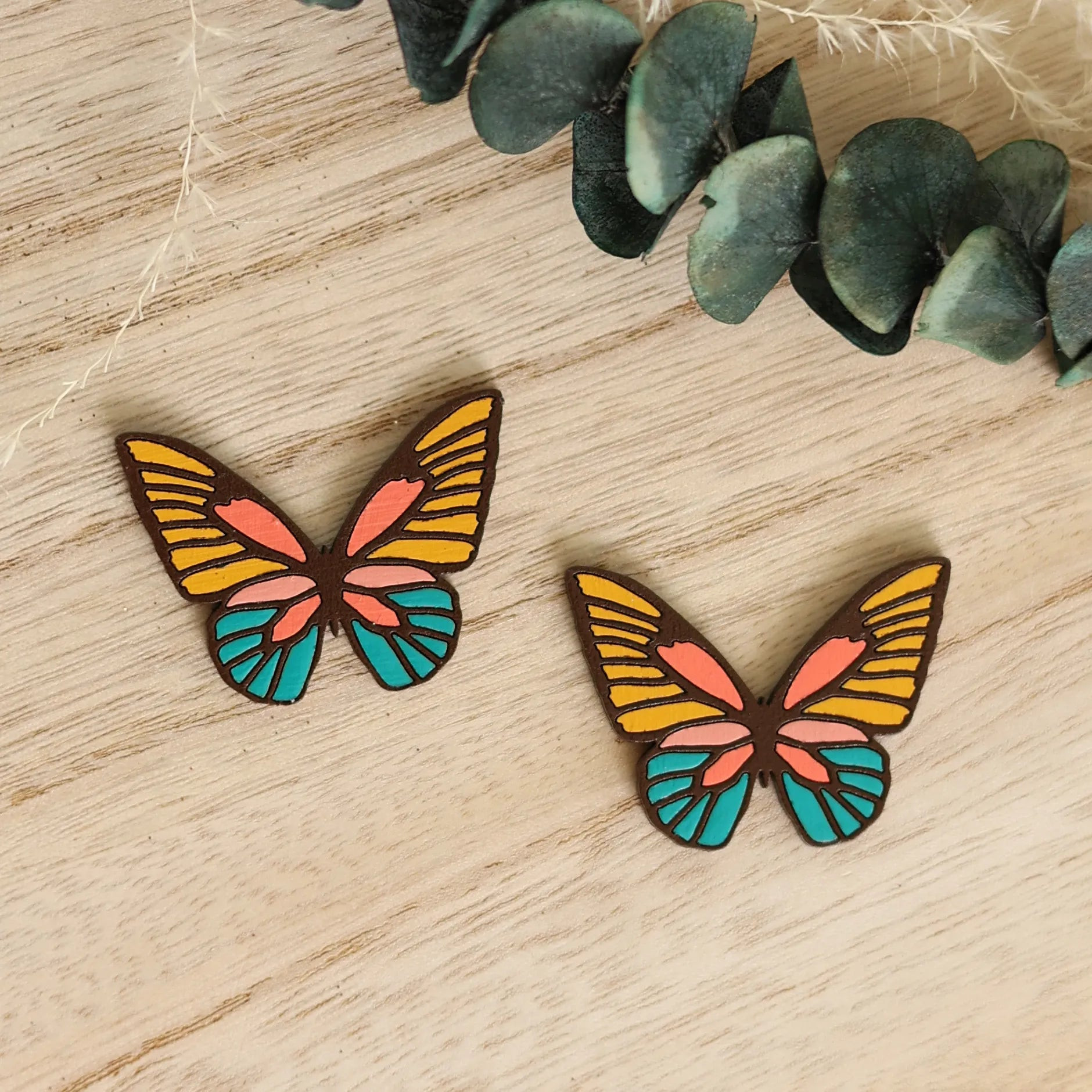 70s Butterfly Stud Earrings | Le Chic Miami