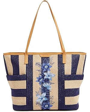 Vera Bradley Women's Straw Tote Bag | Amazon (US)