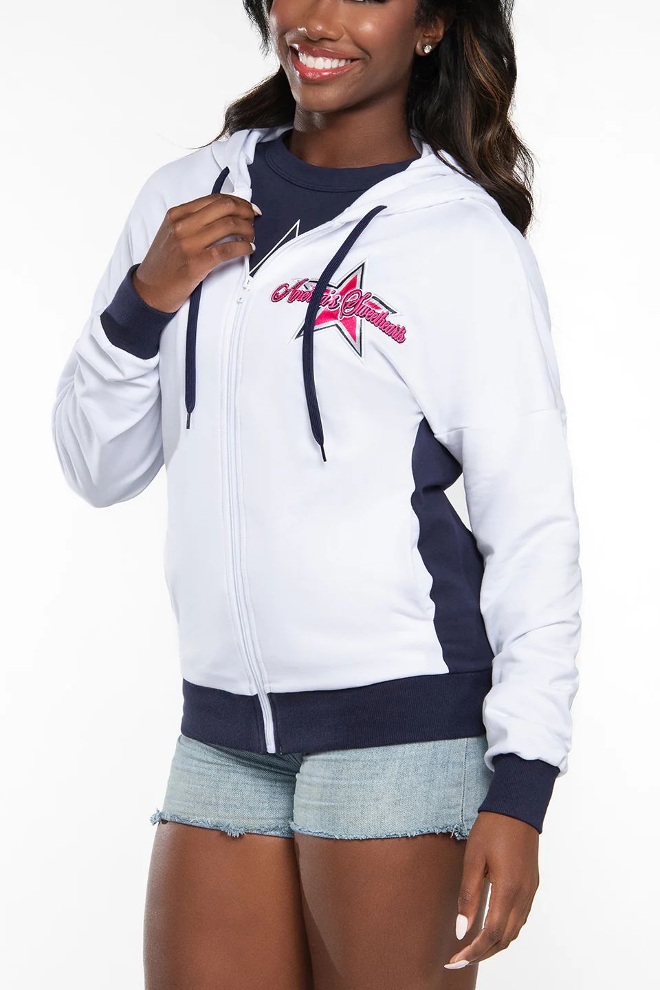 DCC Warm Up Jacket in White | Rebel Athletic