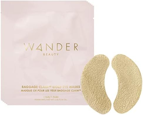 Gold Under Eye Patches | WANDER BEAUTY BAGGAGE CLAIM | Under Eye Mask, Brightens Dark Circles, Hy... | Amazon (US)