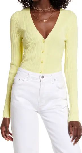 Slim Fit Ribbed Cardigan | Nordstrom