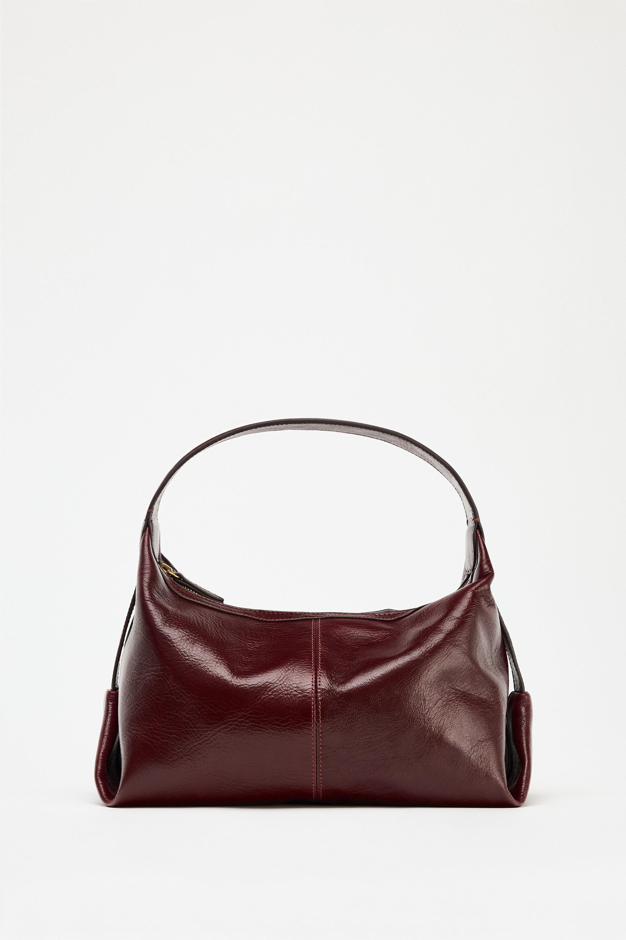 LEATHER SHOULDER BAG | Zara UK