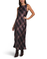 Slvless Pull Over Midi Satin Printed Dress With Bow Shoulder | Casual Dresses  | Marshalls | Marshalls