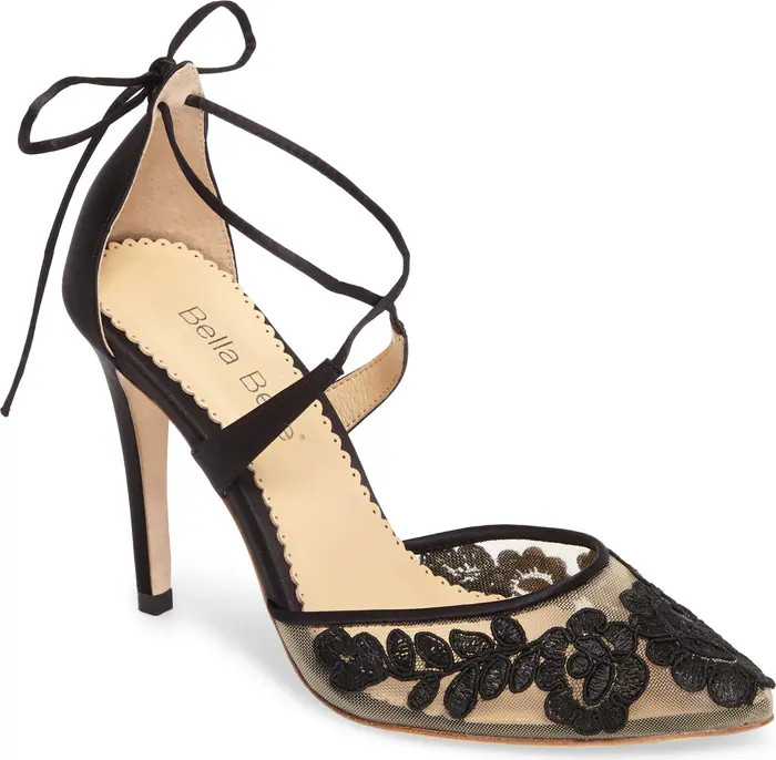 Anita Illusion Lace Cross Strap Pump | Nordstrom