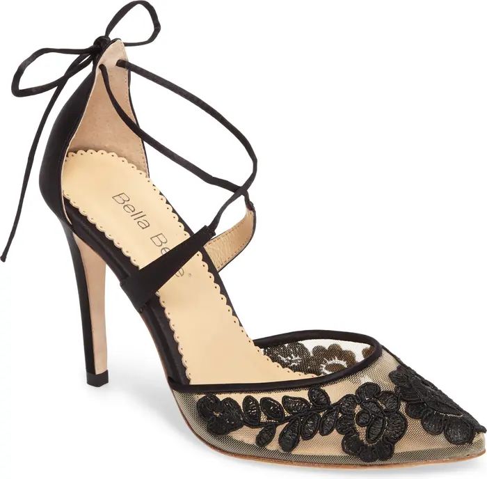 Anita Illusion Lace Cross Strap Pump | Nordstrom