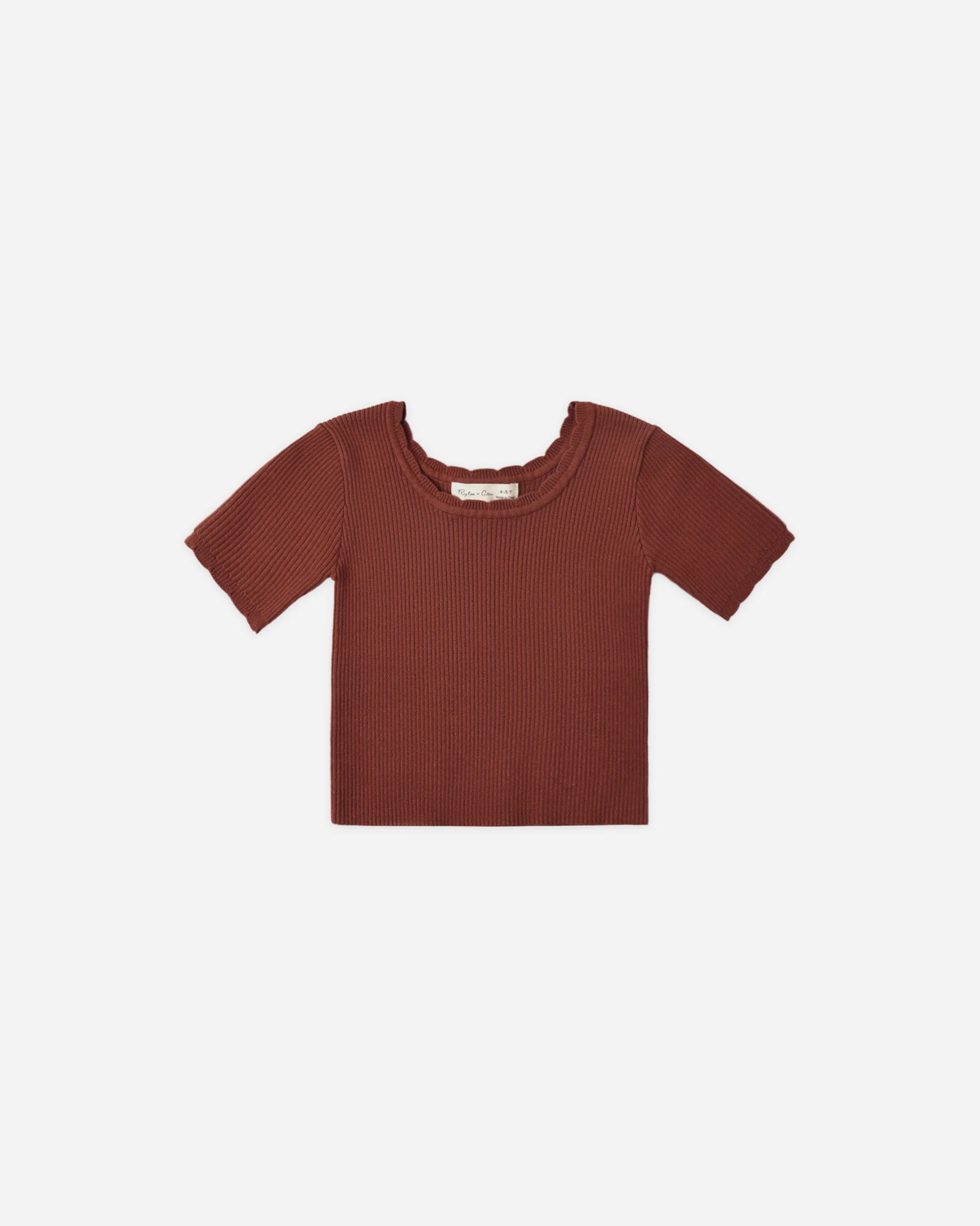 Scallop Tee Brick | Rylee + Cru