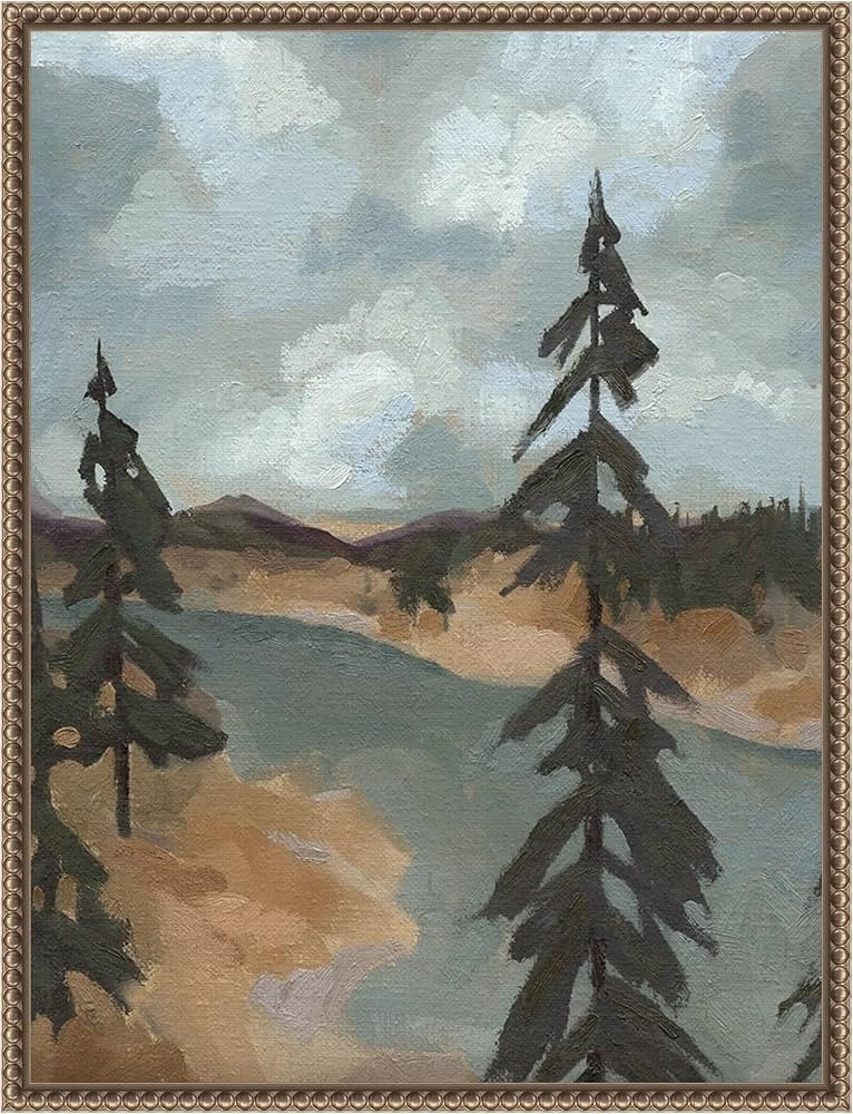 Amanti Art Framed Canvas Wall Art Print (18x24) Yellowstone River II by Jacob Green Float Framed ... | Amazon (US)