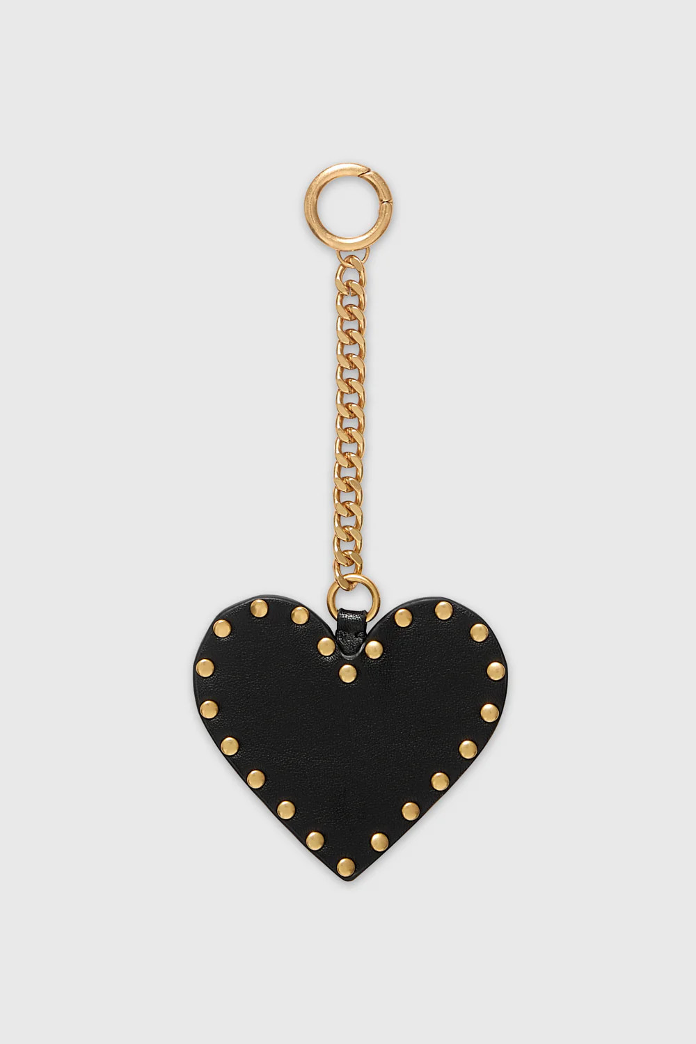 Rebecca Minkoff Studded Heart Charm Bag In Black | Rebecca Minkoff