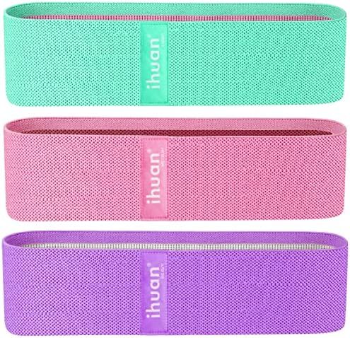 Amazon.com: ihuan Resistance Bands for Legs and Butt, 3 Levels Exercise Band, Anti-Slip & Roll El... | Amazon (US)