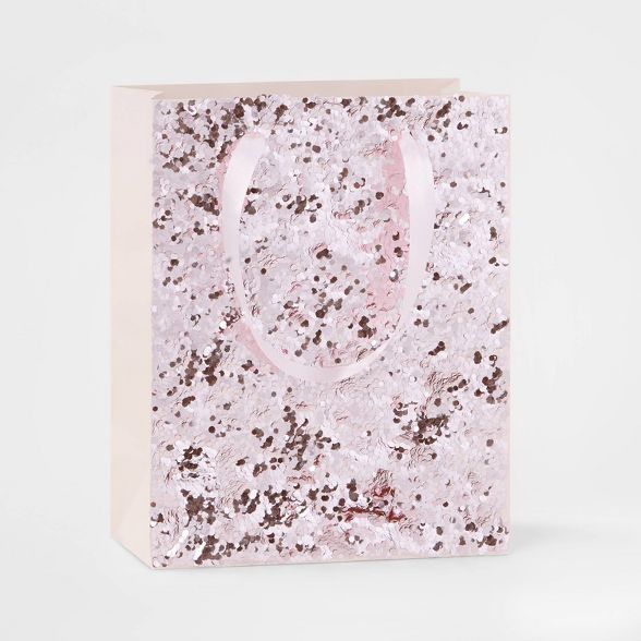 Chunky Glitter Cub Gift Bag Pink - Wondershop&#8482; | Target