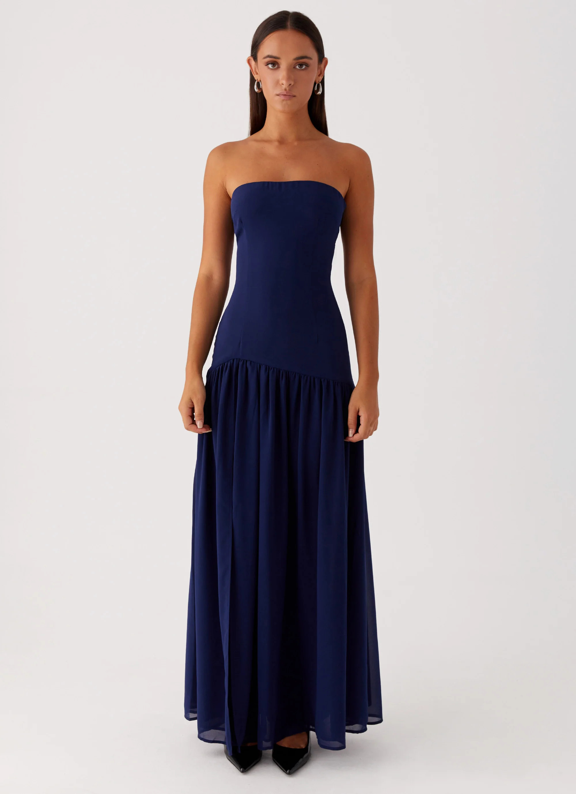 Eden Strapless Maxi Dress - Navy | Peppermayo (Global)