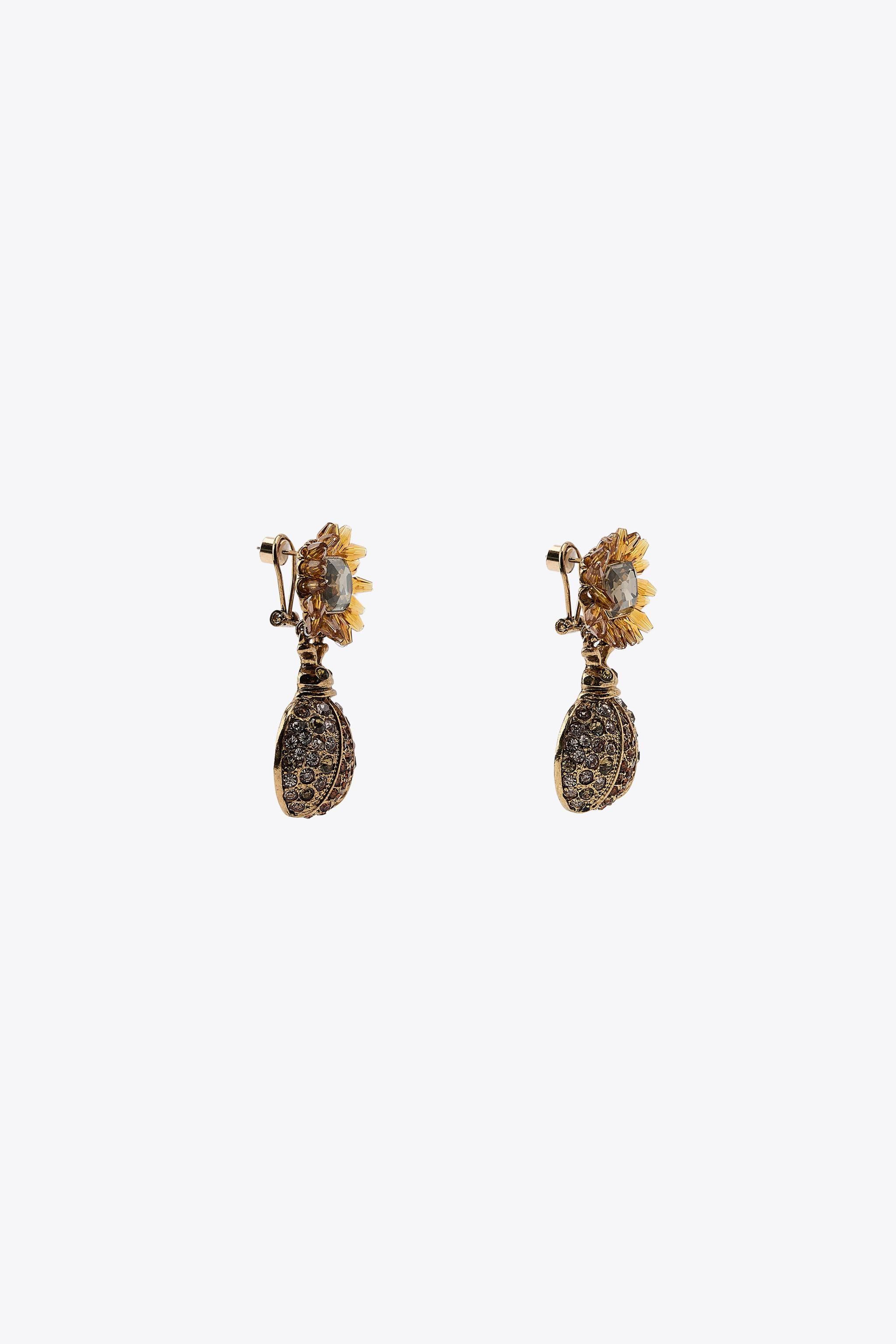 SUNFLOWER BEE JEWEL EARRINGS | Zara US