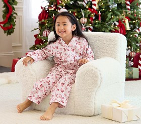 Holiday Bows Flannel Kid Pajama Set | Pottery Barn Kids