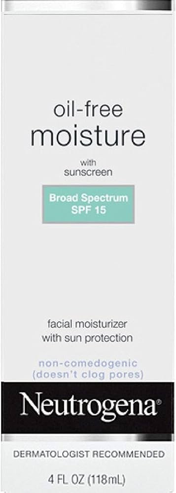 Neutrogena Oil Free Daily Long Lasting Facial Moisturizer & Neck Cream - Non Greasy, Oil Free Moi... | Amazon (US)