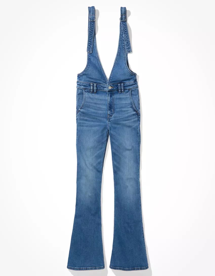 AE Denim Flare Overall | American Eagle Outfitters (US & CA)