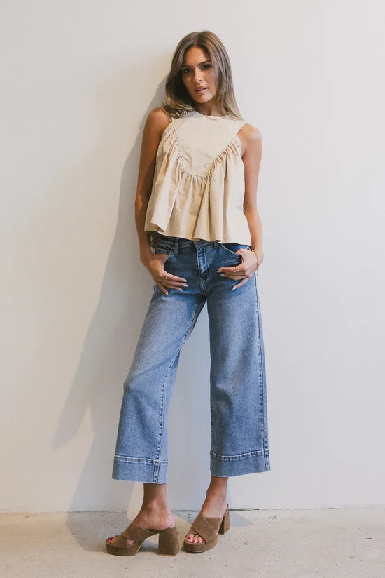 Anselle Swing Blouse in Taupe | Böhme US