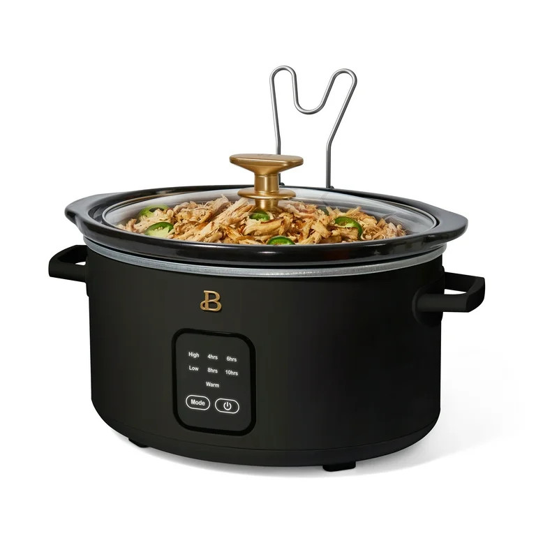 Beautiful 4Qt Slow Cooker with Touch-Activated Display, Black Sesame by Drew Barrymore | Walmart (US)
