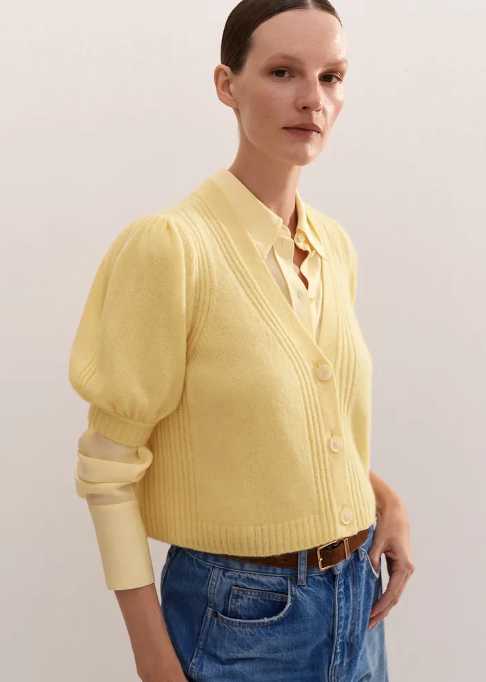 Merino Cashmere Silk Lofty Cardigan | ME+EM US