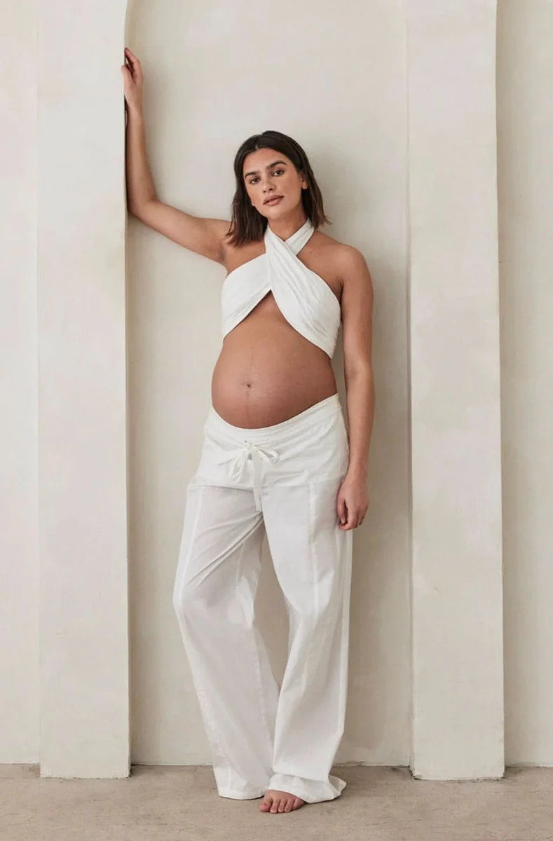 The Wrap Maternity Halter Top | Shop Bumpsuit Vacation Collection | BUMPSUIT