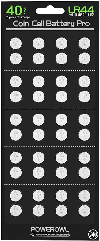 POWEROWL High Capacity LR44 Batteries 40 Pack, L1154F AG13 357 303 SR44 A76 Premium Alkaline Batt... | Amazon (US)