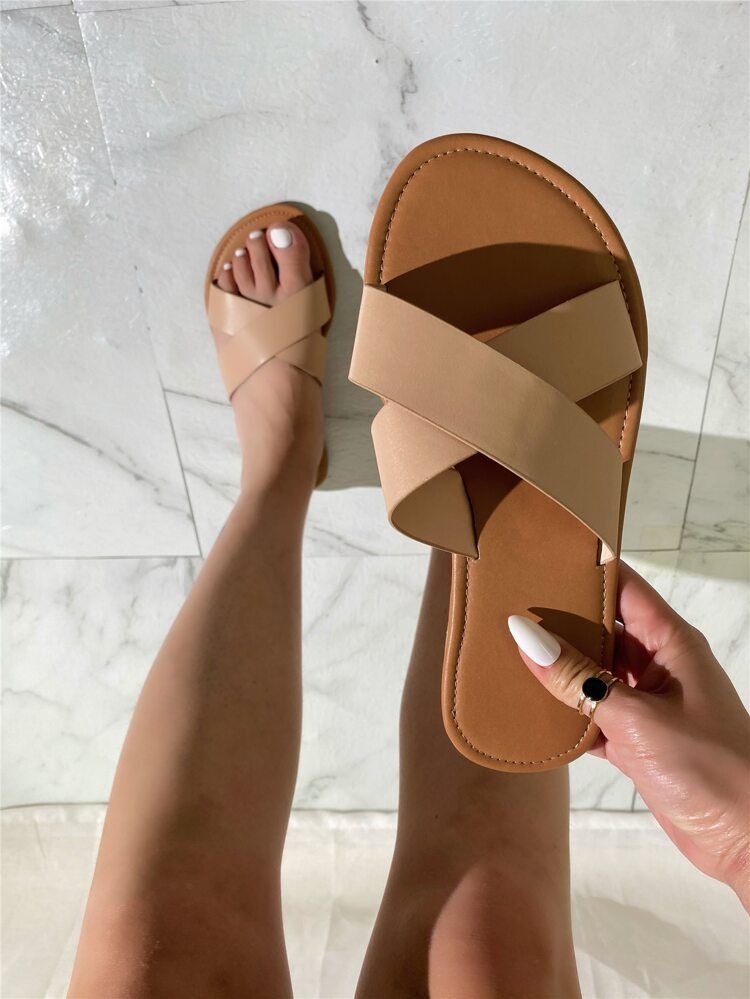 Criss Cross Slide Sandals | SHEIN