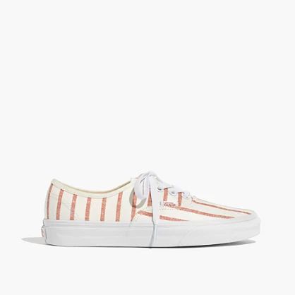 Madewell x Vans® Unisex Authentic Lace-Up Sneakers in Blush Stripe | Madewell