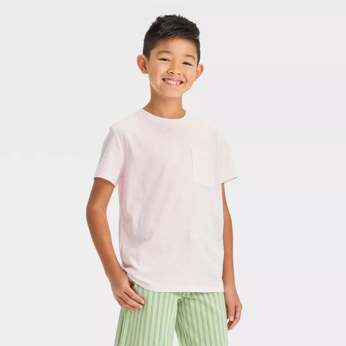 Boys' Short Sleeve Heathered T-Shirt - Cat & Jack™ | Target