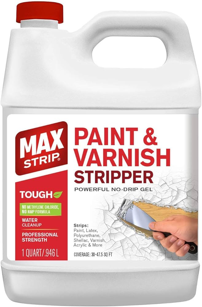 Max Strip Paint & Varnish Stripper 32oz - Paint Stripper for Multiple Layers of Acrylic, Latex, O... | Amazon (US)