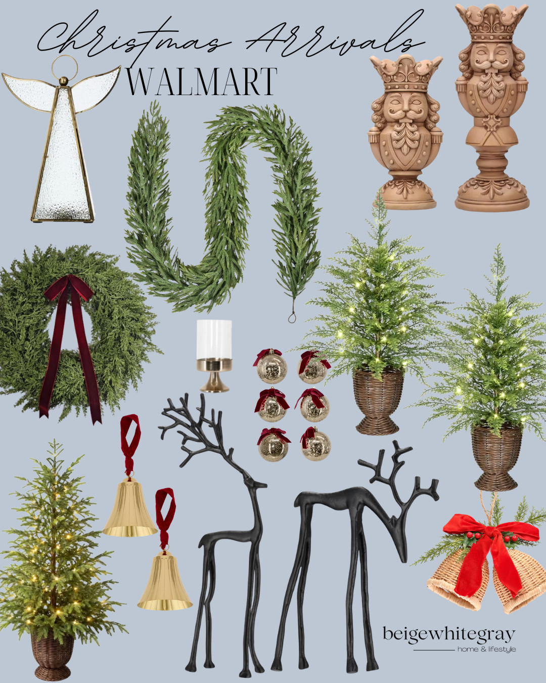 Walmart Christmas decor, Walmart Christmas finds, Christmas decor 2026, affordable Christmas decor, Christmas home decor, holiday decor finds, Walmart holiday decor, Christmas garland, Christmas wreath, burgundy Christmas decor, velvet ribbon Christmas decor, Christmas bells, tabletop Christmas trees, Christmas reindeer decor, neutral Christmas decor, traditional Christmas decor, elegant Christmas decorations, Christmas decorating ideas, holiday home inspiration, budget Christmas decor, Christmas mantel decor, Walmart home finds

#LTKSeasonal #LTKHome