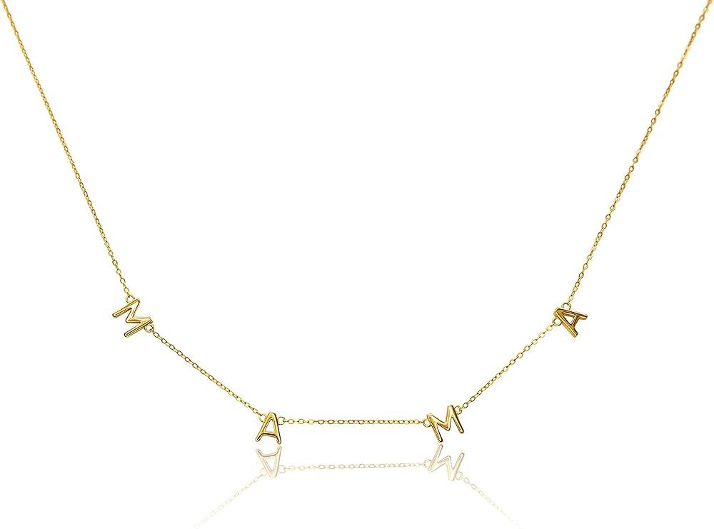 Benevolence LA Mama Necklace Dainty Necklace, 14k Gold Dipped Necklaces For Women, Valentines Day... | Amazon (US)