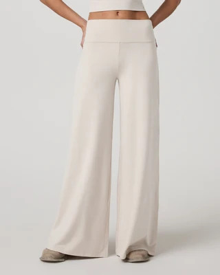 Vuori Halo Easy Wideleg Pants - Long | Ecru Heather | Small | Vuori Clothing (US & Canada)