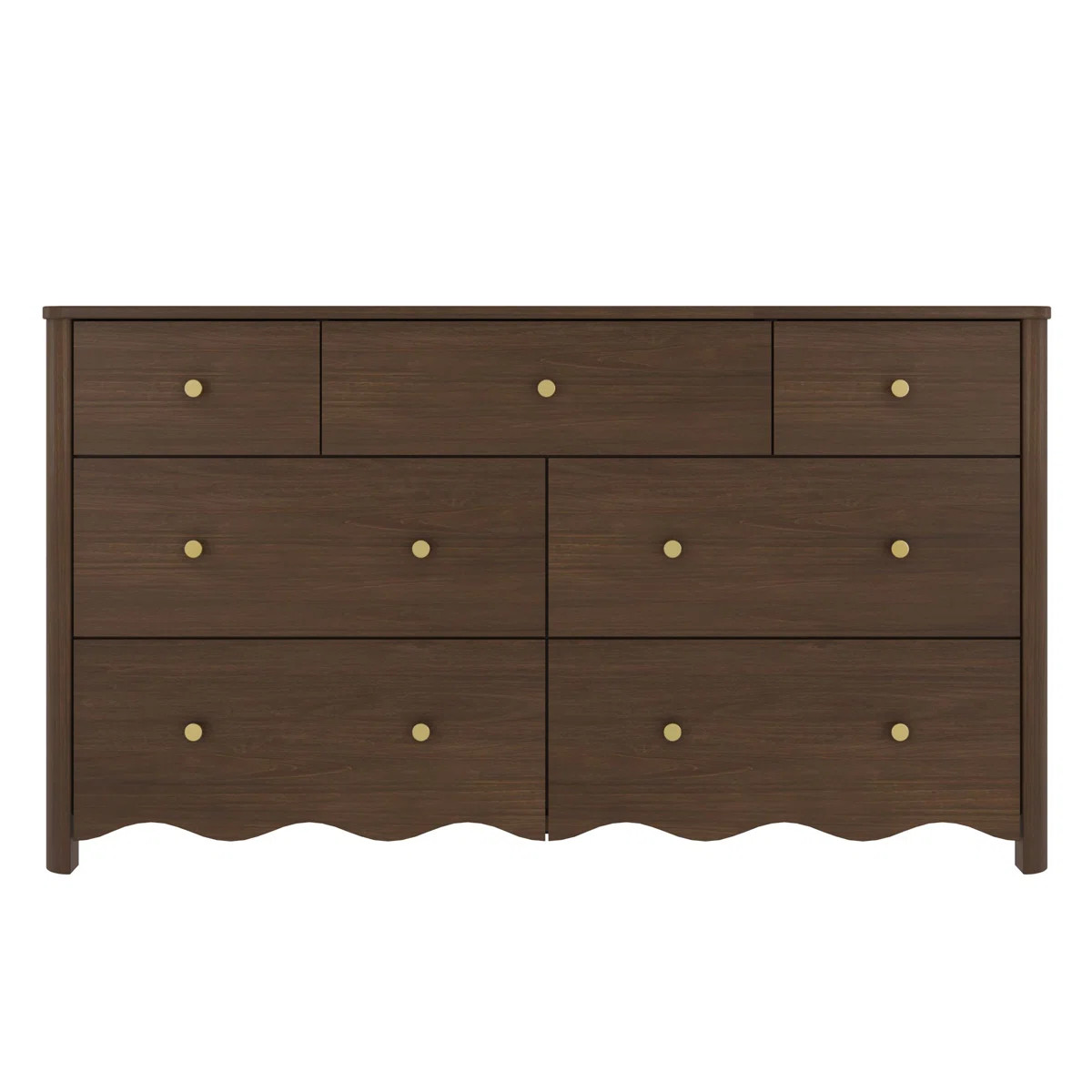 Sutton 7 Drawer Dresser, Walnut | Wayfair North America