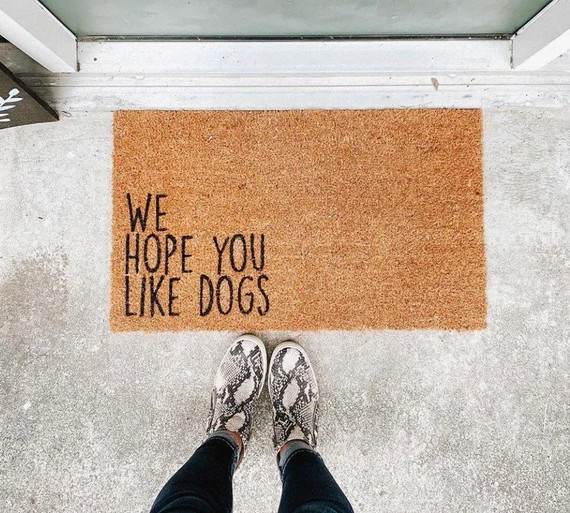 We Hope You Like Dogs Doormat Dog Doormat Funny Dog Doormat - Etsy | Etsy (US)