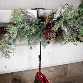 Mantel Garland & Christmas Stocking Holder (Set of 2) - Black | West Elm (US)