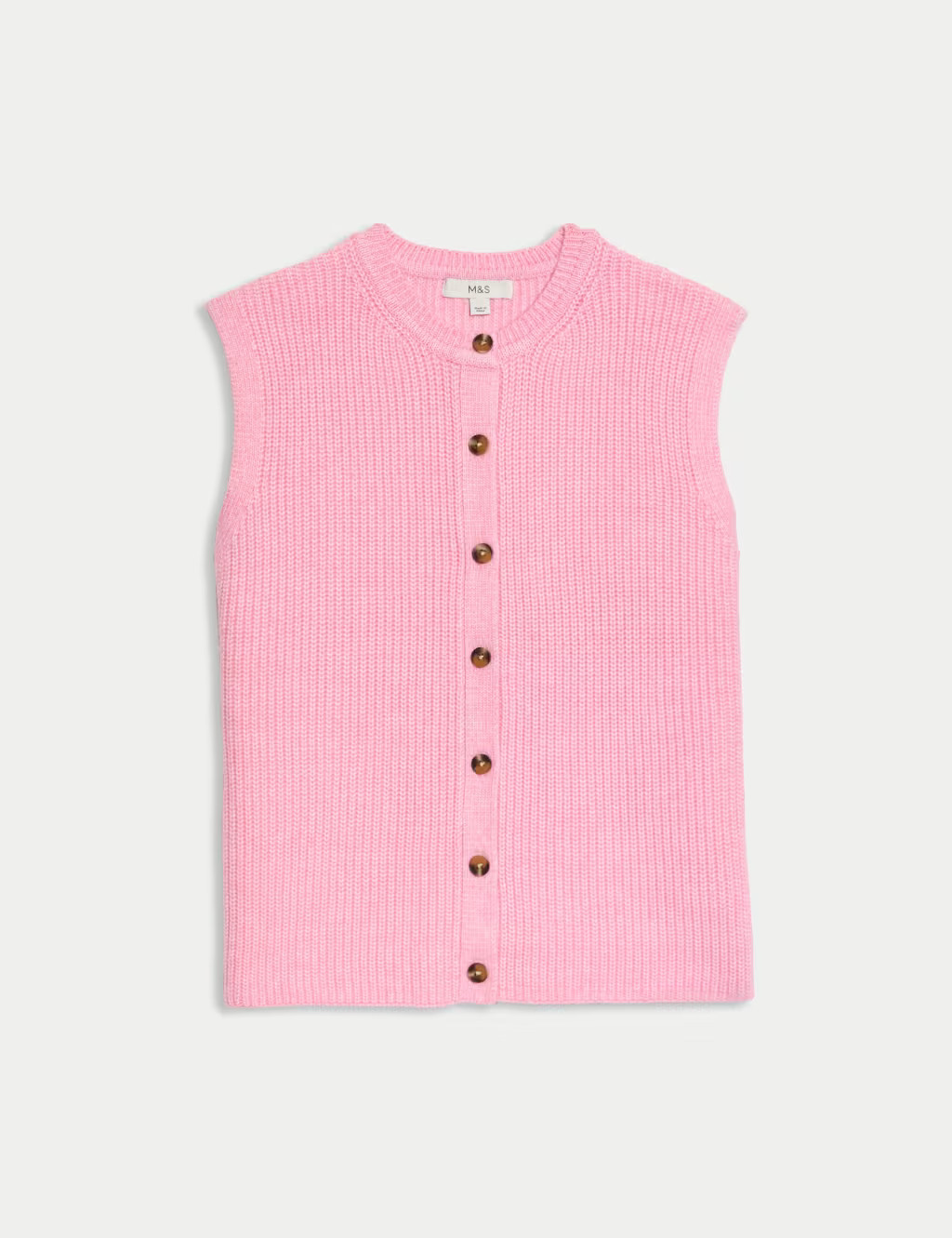 Cloud-yarn Knitted Crew Neck Waistcoat | Marks & Spencer (UK)