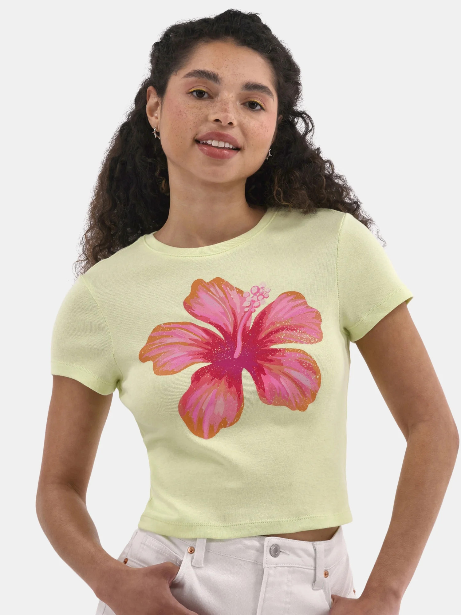 No Boundaries Graphic Cotton Baby Tee, Women's - Walmart.com | Walmart (US)