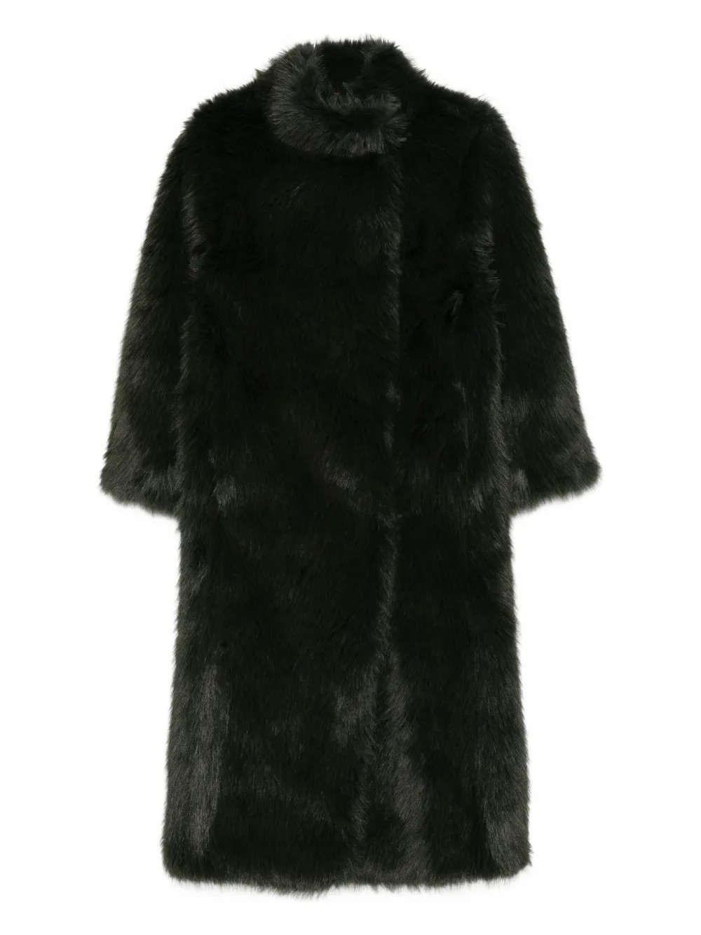 NEVER FULLY DRESSED faux-fur coat - Green | Farfetch Global